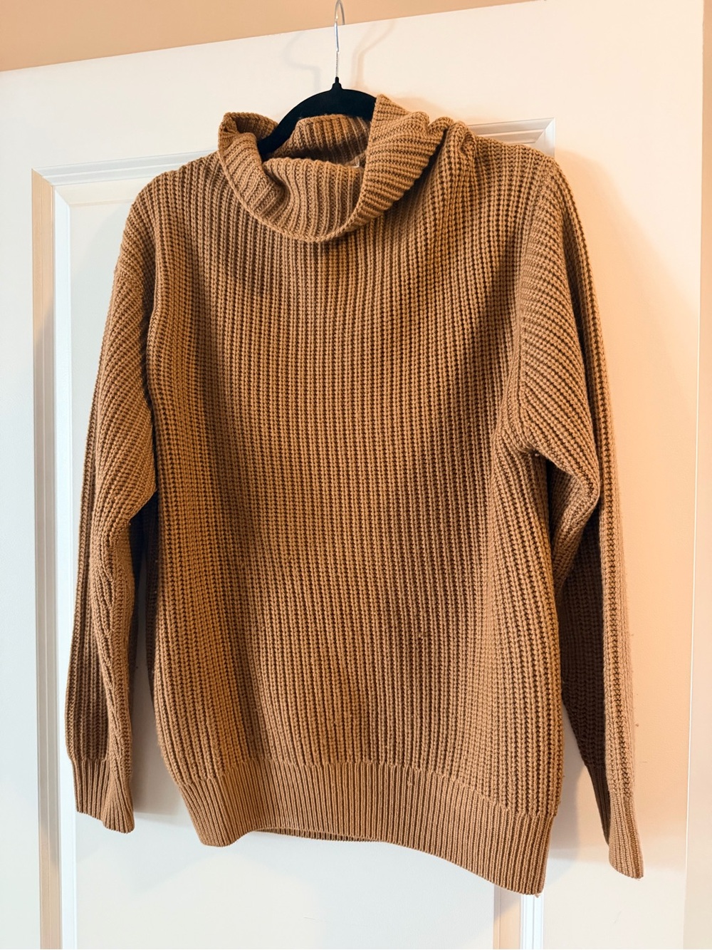 Wilfred Camel Knit Cowl Neck Sweater